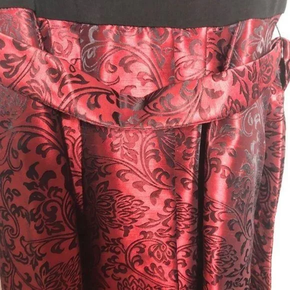 Eliza J Black Red Sleeveless Midi Dress Size 8 - Picture 3 of 4